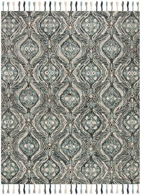 Safavieh Suzani Szn206A Grey / Light Blue Rugs.