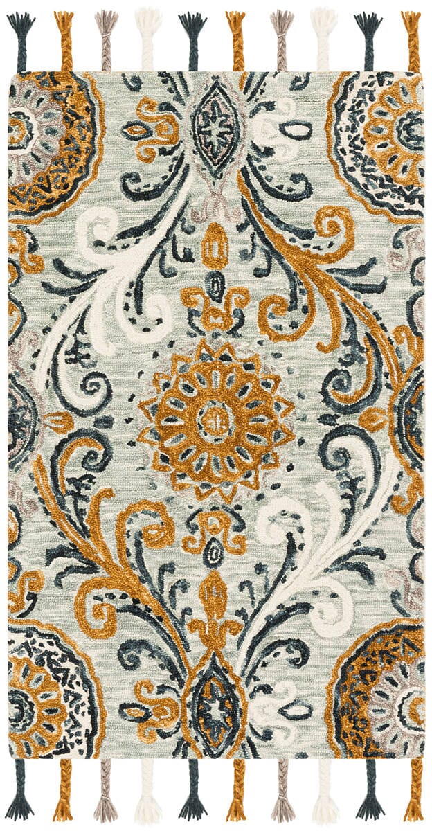 Safavieh Suzani Szn209A Light Green / Ivory Rugs.