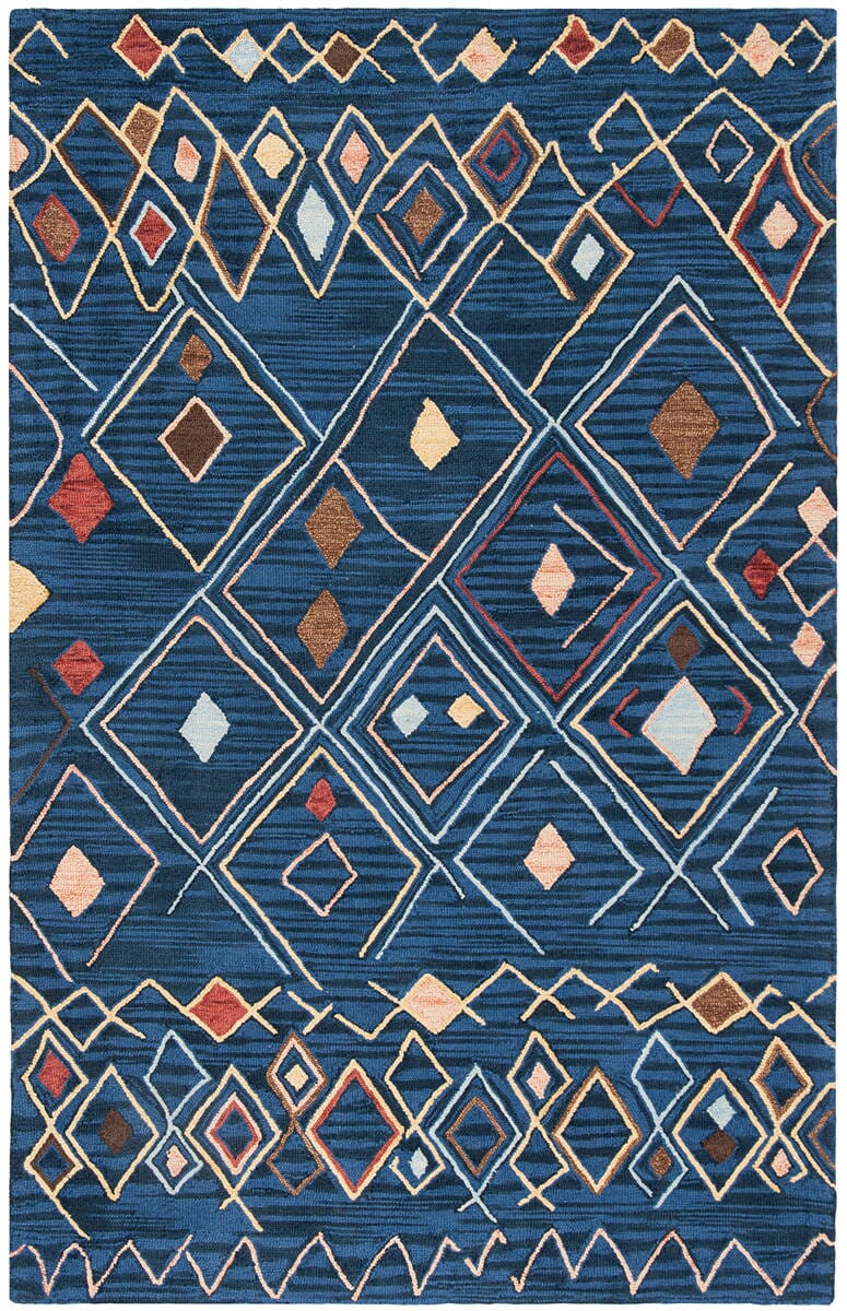 Safavieh Suzani Szn316A Blue / Multi Moroccan Area Rug