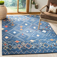 Safavieh Suzani Szn316A Blue / Multi Moroccan Area Rug