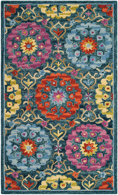 Safavieh Suzani Szn328A Blue / Multi Geometric Area Rug