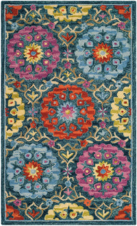 Safavieh Suzani Szn328A Blue / Multi Geometric Area Rug