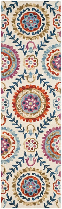 Safavieh Suzani Szn374B Ivory / Multi Geometric Area Rug