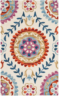 Safavieh Suzani Szn374B Ivory / Multi Geometric Area Rug