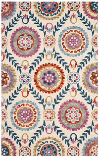 Safavieh Suzani Szn374B Ivory / Multi Geometric Area Rug