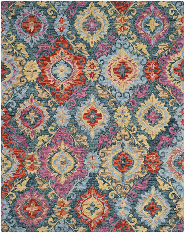 Safavieh Suzani Szn376A Blue / Multi Ikat Area Rug