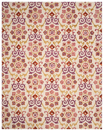 Safavieh Suzani Szn377A Ivory / Rust Damask Area Rug