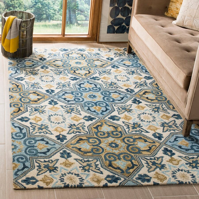 Safavieh Suzani Szn380A Ivory / Blue Rugs.