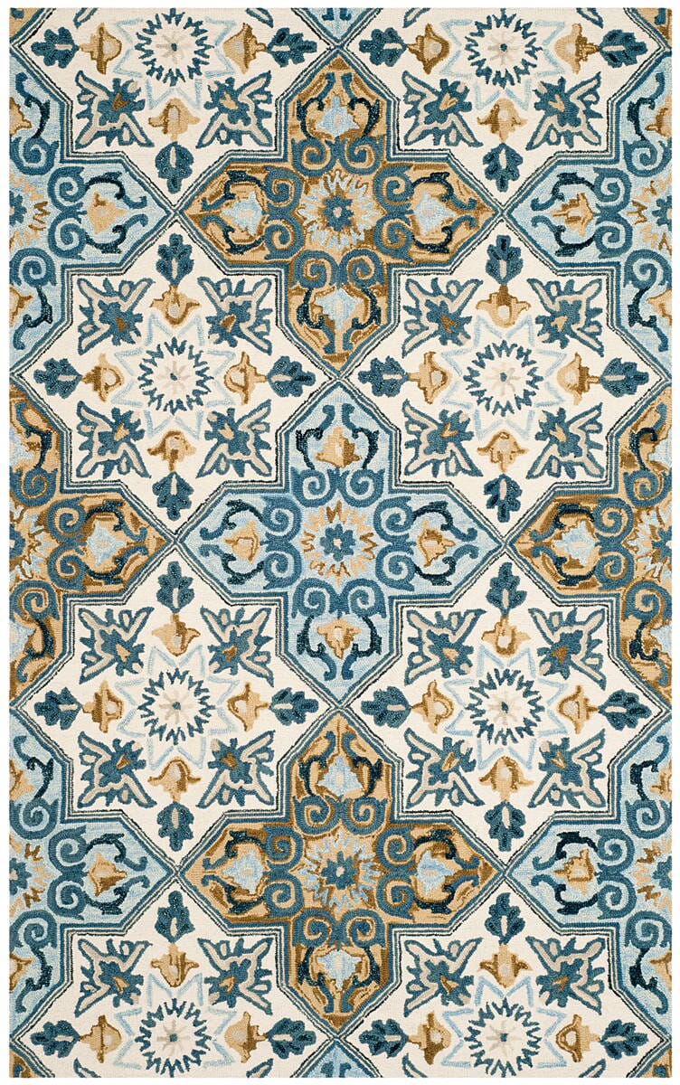 Safavieh Suzani Szn380A Ivory / Blue Rugs.