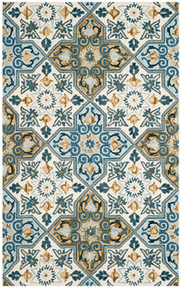 Safavieh Suzani Szn380A Ivory / Blue Damask Area Rug