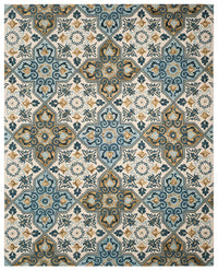 Safavieh Suzani Szn380A Ivory / Blue Damask Area Rug