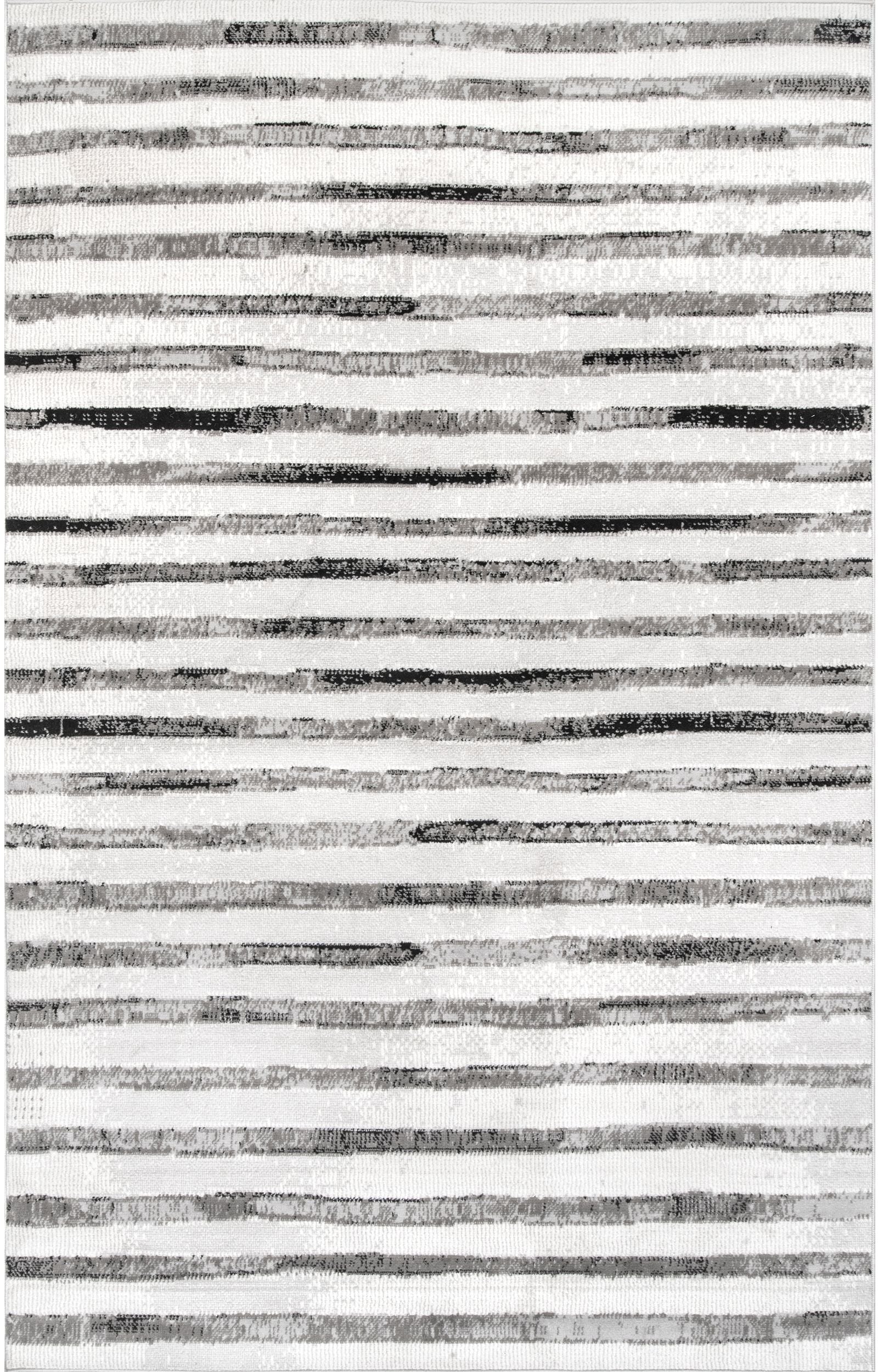 Nuloom Cassidy Stripes Nca1714A Gray Area Rug