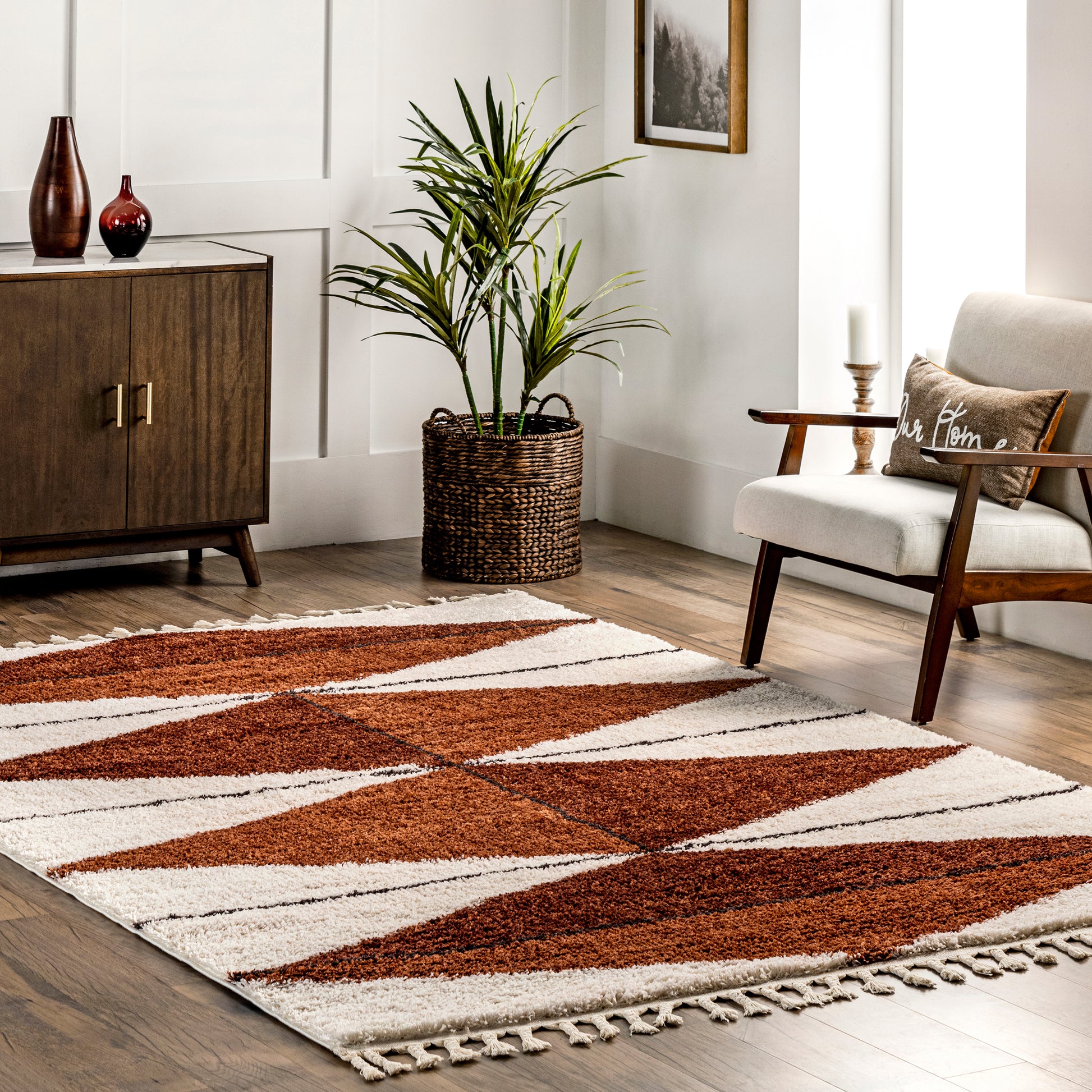 Nuloom Kali Diamond Nka2960A Rust Area Rug