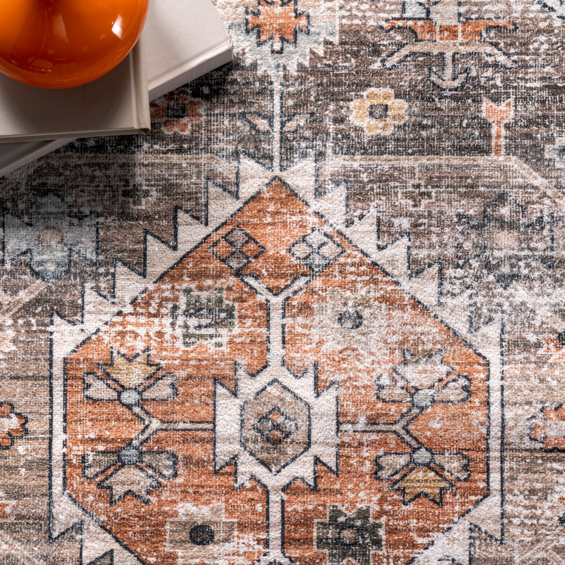 AreaRugs.com Wavaj Nwa1042C Peach Area Rug