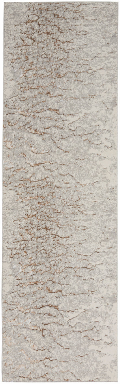 Nourison Metallic Mtl02 Grey Mocha Area Rug