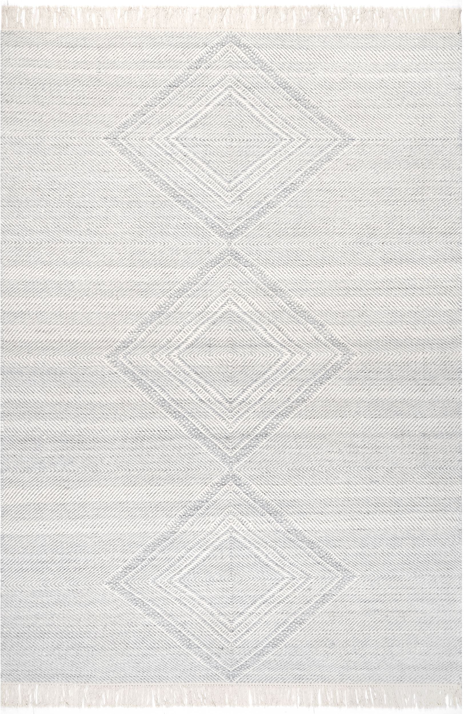 Nuloom Zana Diamond Nza1971A Light Gray Area Rug