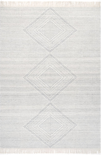 Nuloom Zana Diamond Nza1971A Light Gray Area Rug