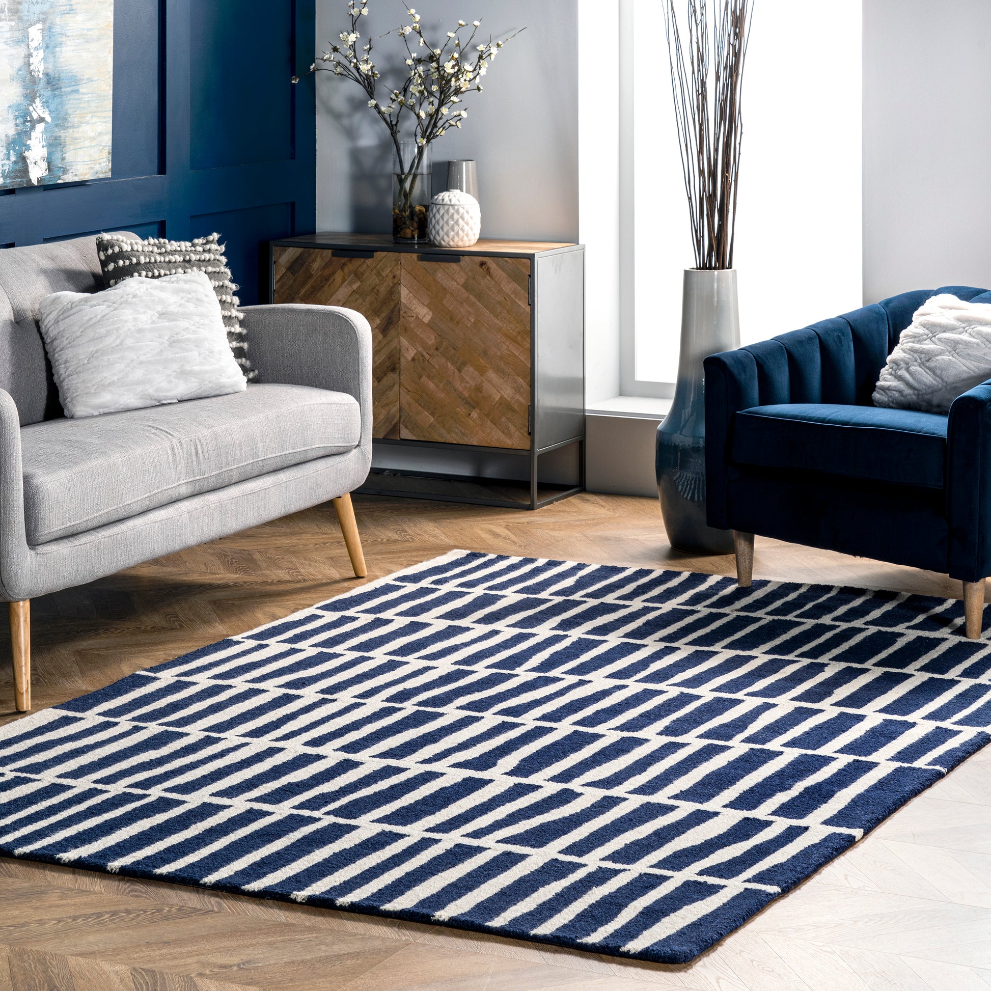 Nuloom Lemuel Nle2696E Navy Area Rug