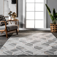 Nuloom Larissa Leather Blend Nla3606A Gray Area Rug