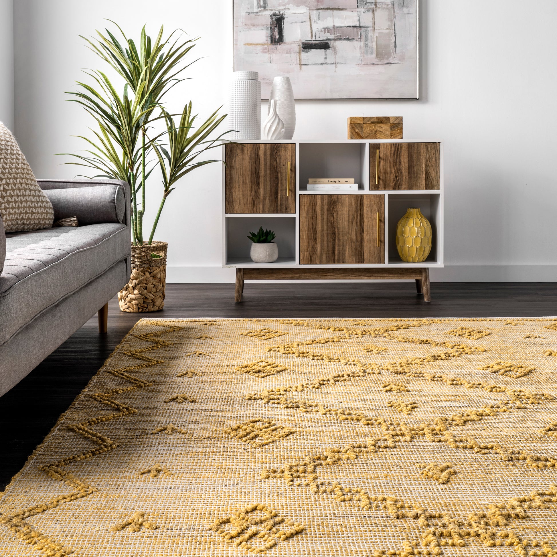 Nuloom Julianne Moroccan Nju3307D Yellow Area Rug