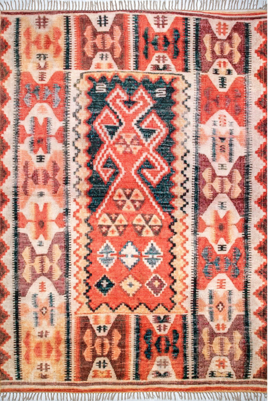 Nuloom Vintage Allison Aztec Nvi3493A Rust Area Rug