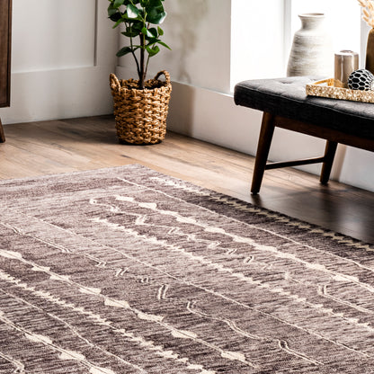 Nuloom Tera Tribal Bohemian Nte2784A Gray Area Rug