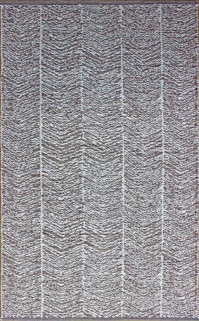 Chandra Tanya Tan-45912 Brown / White Chevron Area Rug