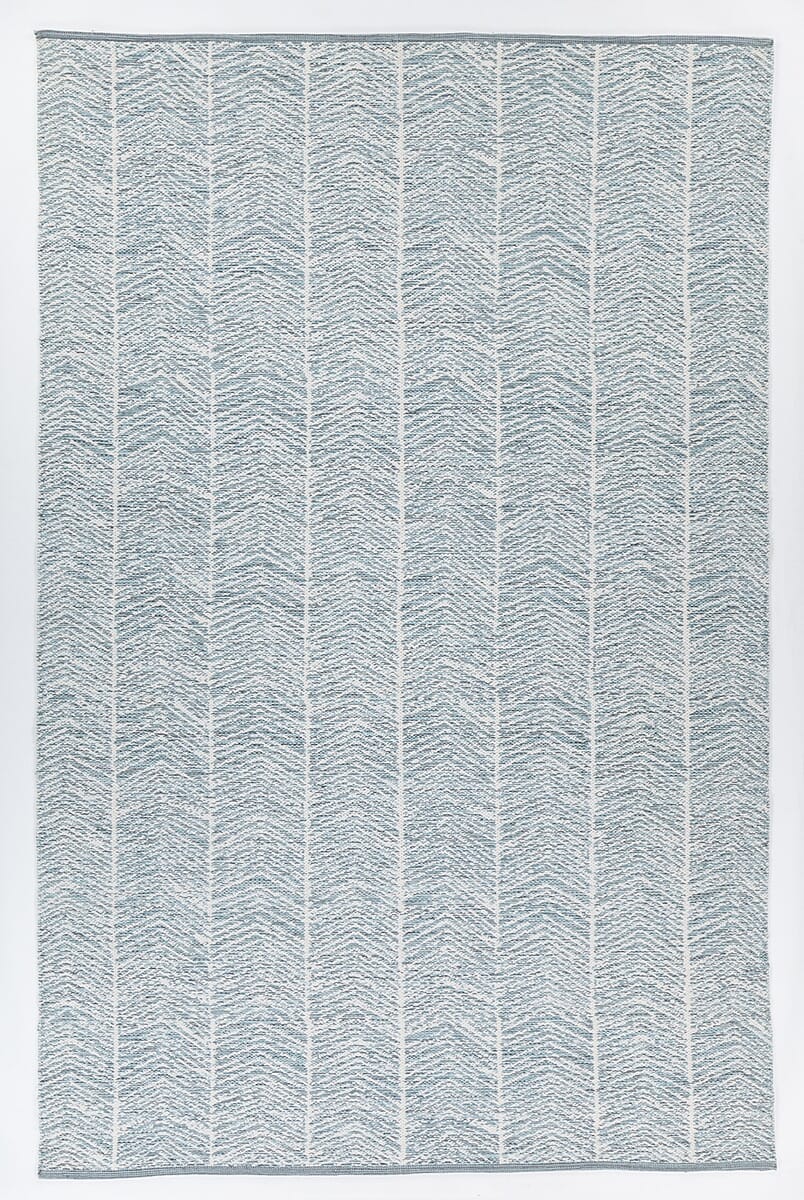 Chandra Tanya Tan-45913 Blue / White Chevron Area Rug