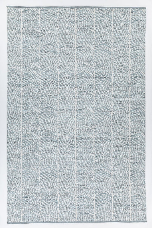 Chandra Tanya Tan-45913 Blue / White Chevron Area Rug