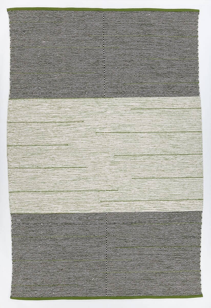 Chandra Tanya Tan-45925 Green / Black Moroccan Area Rug