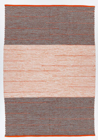 Chandra Tanya Tan-45926 Orange / Black Moroccan Area Rug