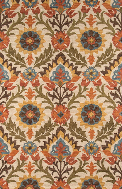 Momeni Tangier Tan-9 Gold Damask Area Rug