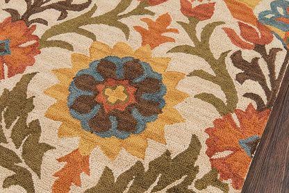 Momeni Tangier Tan-9 Gold Damask Area Rug