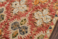 Momeni Tangier Tan17 Red Damask Area Rug