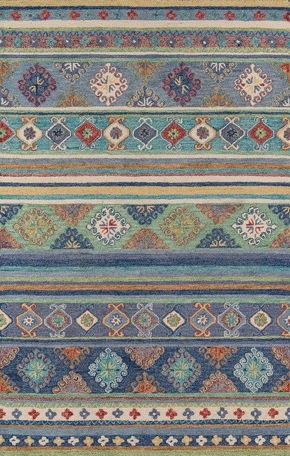 Momeni Tangier Tan32 Blue Moroccan Area Rug