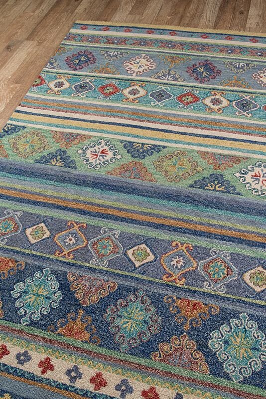 Momeni Tangier Tan32 Blue Moroccan Area Rug