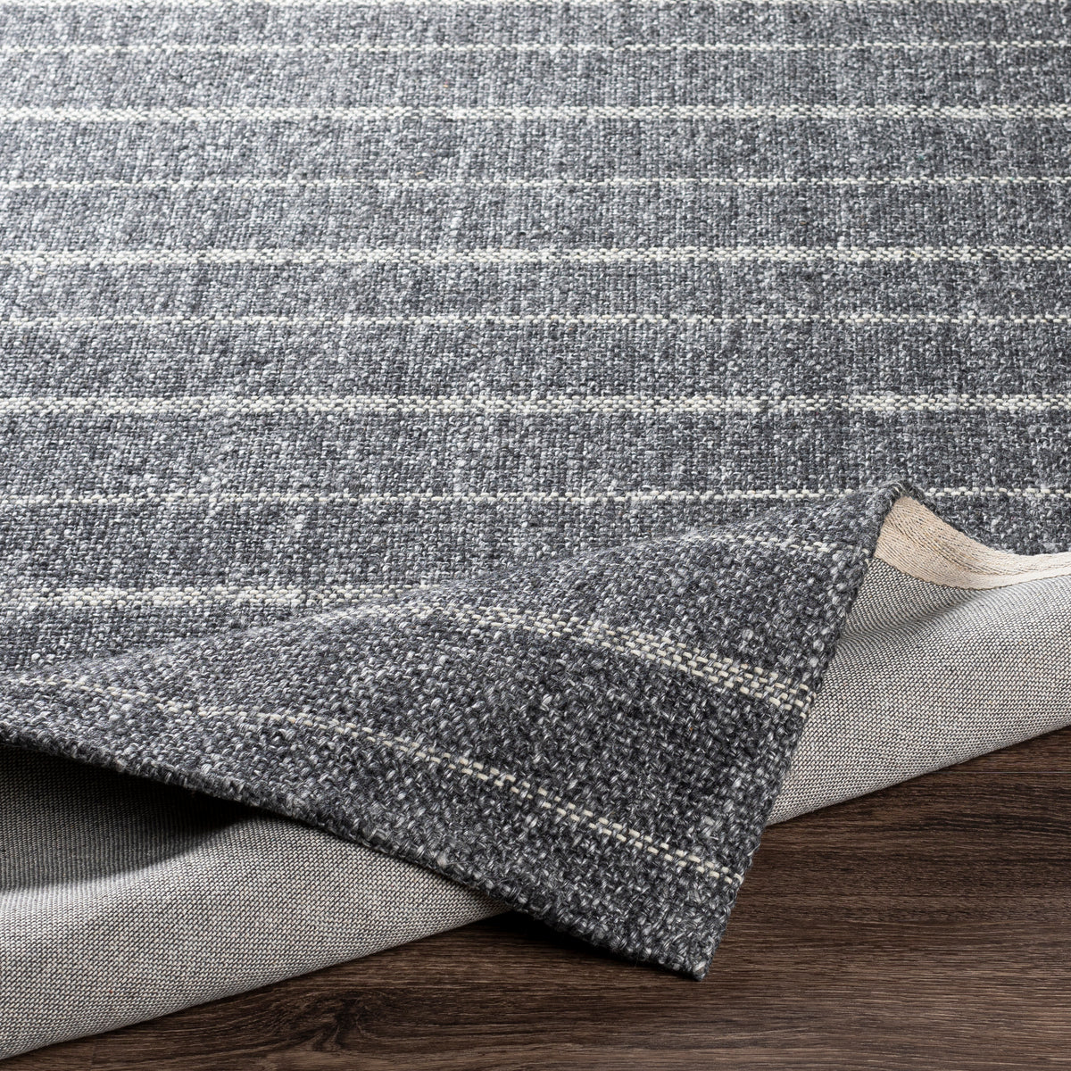 Surya Tartan Tar-2301 Charcoal, Ivory, Medium Gray Rugs.