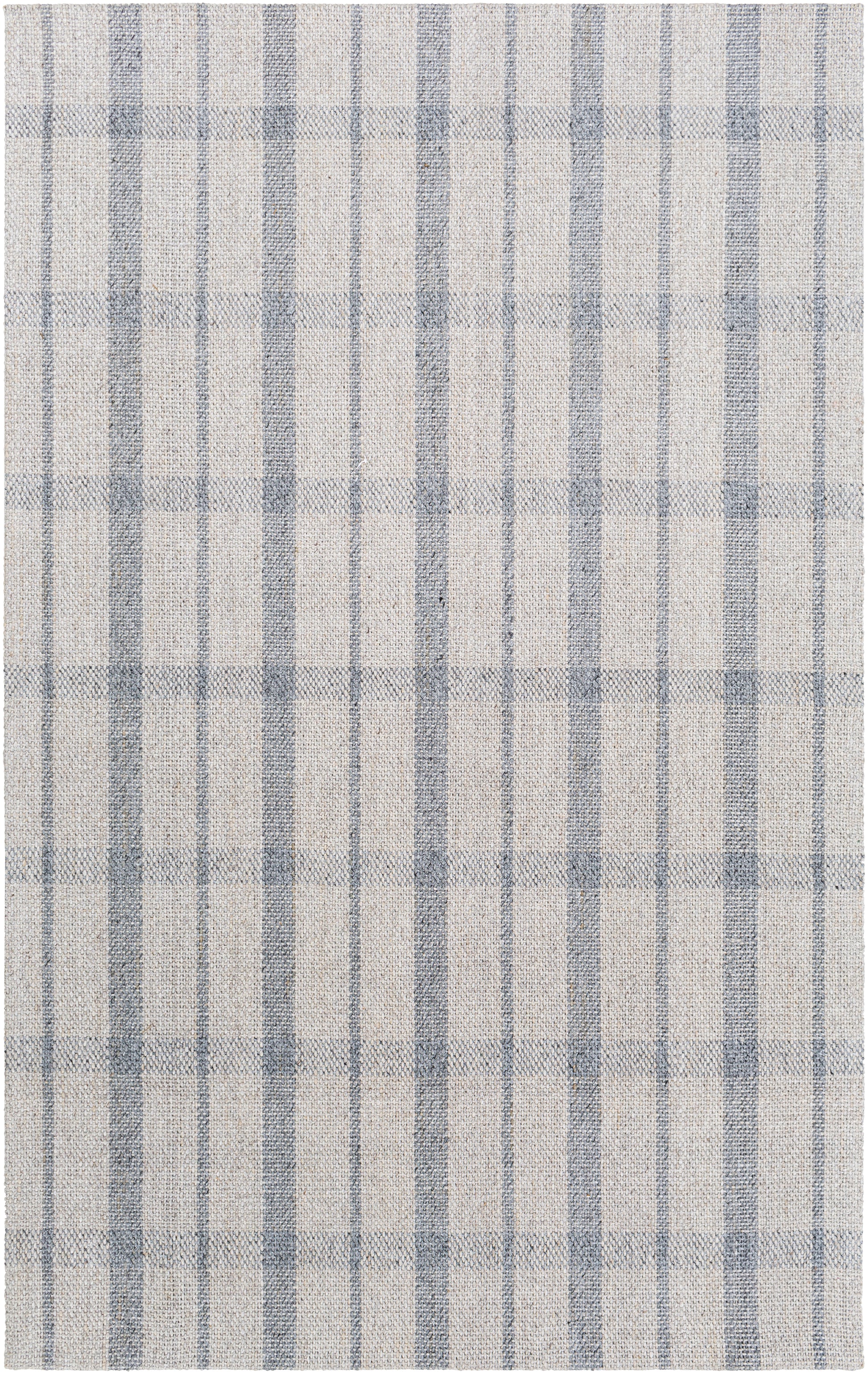 Surya Tartan Tar-2302 Ivory, Light Gray, Medium Gray Area Rug