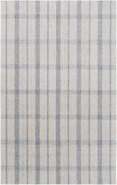 Surya Tartan Tar-2302 Ivory, Light Gray, Medium Gray Rugs.