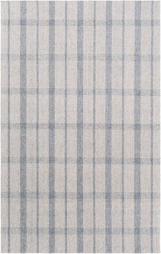 Surya Tartan Tar-2302 Ivory, Light Gray, Medium Gray Area Rug