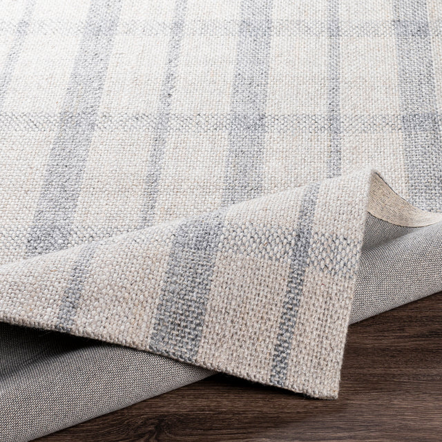 Surya Tartan Tar-2302 Ivory, Light Gray, Medium Gray Rugs.