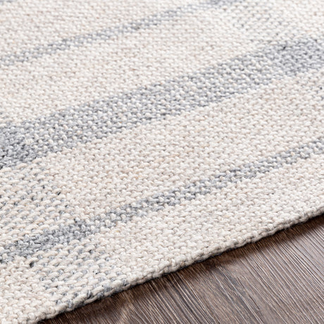 Surya Tartan Tar-2302 Ivory, Light Gray, Medium Gray Rugs.
