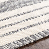 Surya Tartan Tar-2303 Ivory, Light Gray, Medium Gray, Charcoal Area Rug