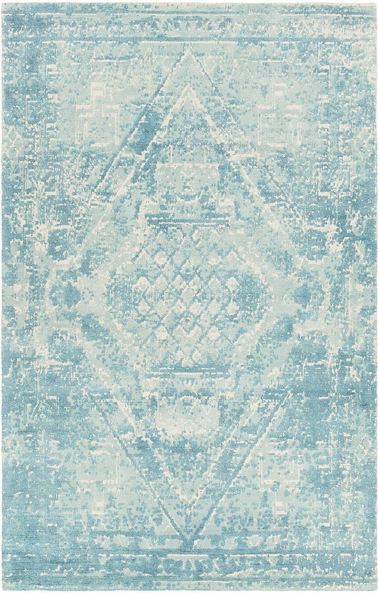 Chandra Tayla Tay42403 Blue / White Vintage / Distressed Area Rug