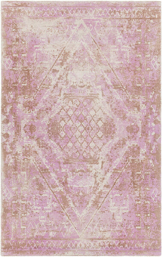 Chandra Tayla Tay42406 Pink / Brown / Beige Vintage / Distressed Area Rug