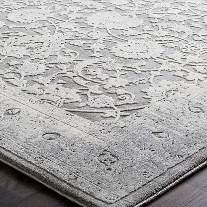 Surya Tibetan Tbt-2309 Medium Gray, Ivory, Taupe, Charcoal Vintage / Distressed Area Rug