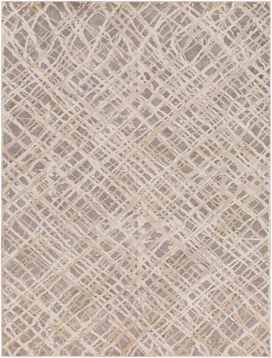 Surya Tibetan Tbt-2316 Charcoal, Taupe, Khaki, Medium Gray Geometric Area Rug