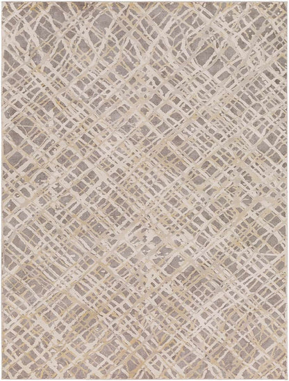 Surya Tibetan Tbt-2316 Charcoal, Taupe, Khaki, Medium Gray Geometric Area Rug