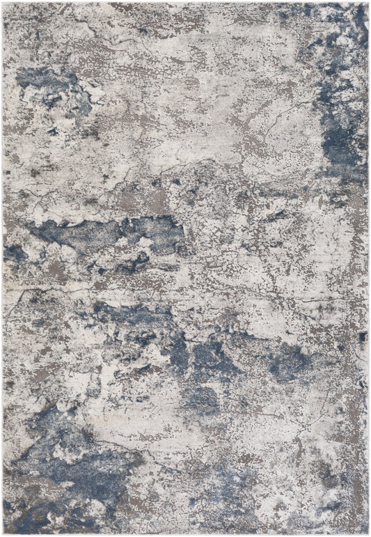 Surya Tibetan Tbt-2318 Navy, Denim, Charcoal, Light Gray Area Rug