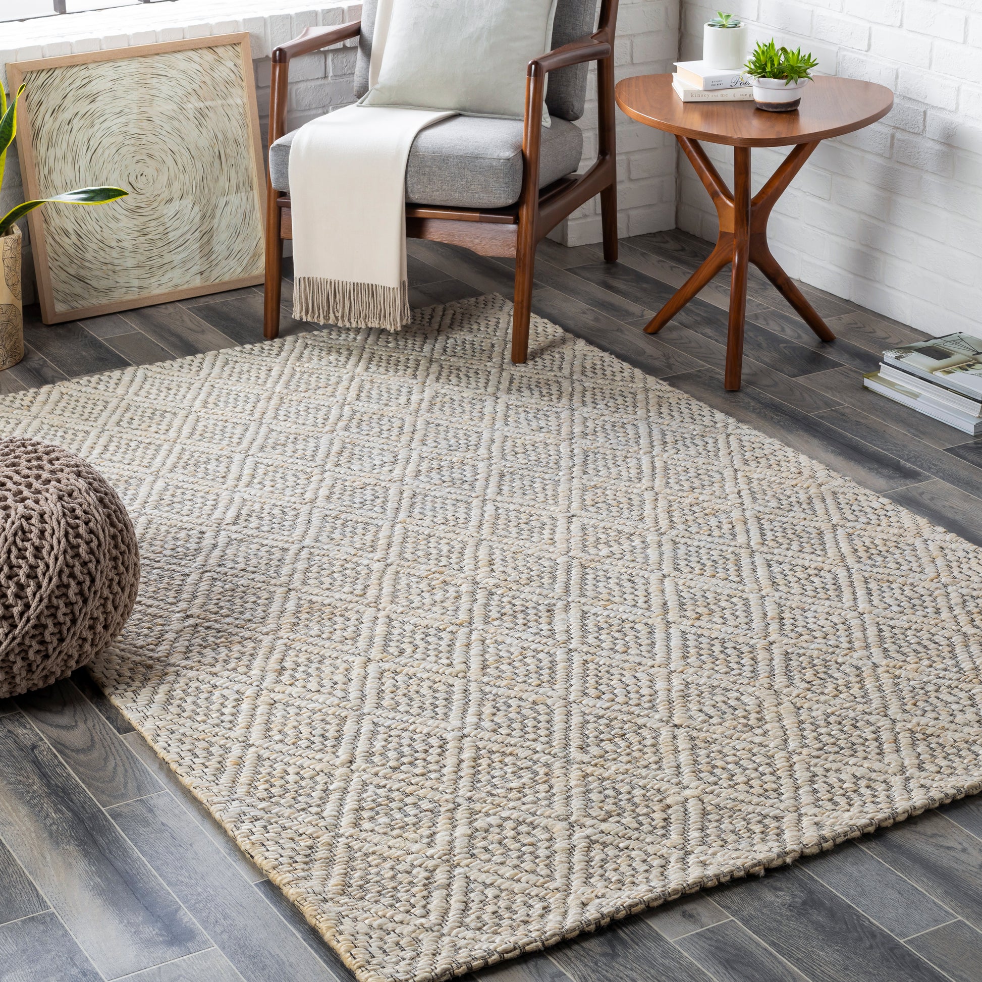 Surya Trace Tce-2301 Cream, Medium Gray Area Rug